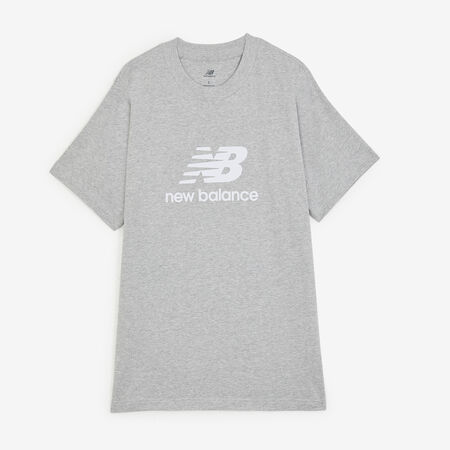 NEW BALANCE TEE SHIRT BIG LOGO GRIS/BLANC HOMME