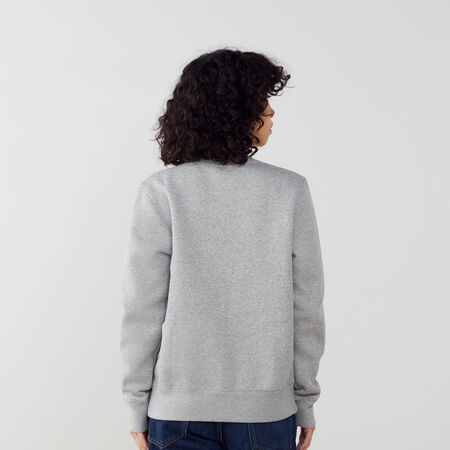 NIKE SWEAT CREW CLUB CENTERED LOGO GREY/WHITE WOMEN