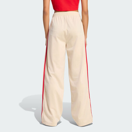 ADIDAS ORIGINALS FIREBIRD LOOSE TRACK PANTS Crystal Linen / Better Scarlet WOMEN