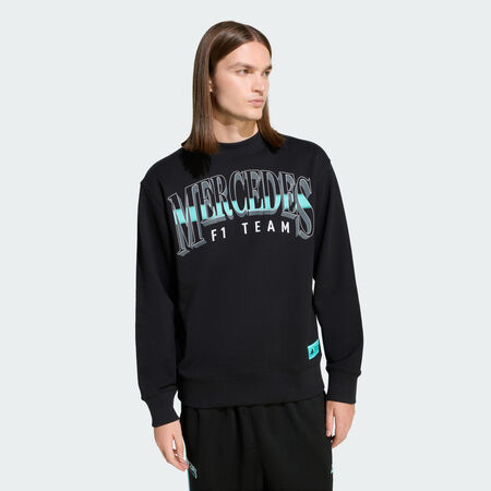 ADIDAS PERFORMANCE Sweat-shirt hommes équipe de Formule 1 Mercedes - AMG Petronas Las Vegas Black / White HOMME