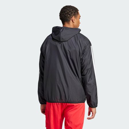 ADIDAS SPORTSWEAR Essentials 3-Stripes Windbreaker Black / White MEN