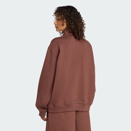 ADIDAS ORIGINALS Veste oversize quart de zip linéaire Essentials Auburn FEMME