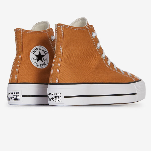CONVERSE CHUCK TAYLOR ALL STAR LIFT HI BROWN SNEAKERS WOMEN