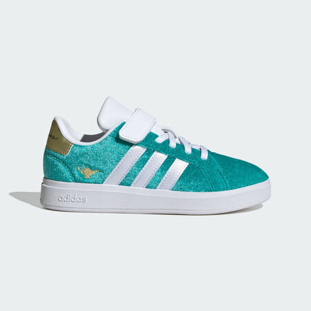 ADIDAS ORIGINALS adidas Disney Jasmine Grand Court 2.0 Shoes Kids Pure Teal / Cloud White / Gold Metallic BABIES