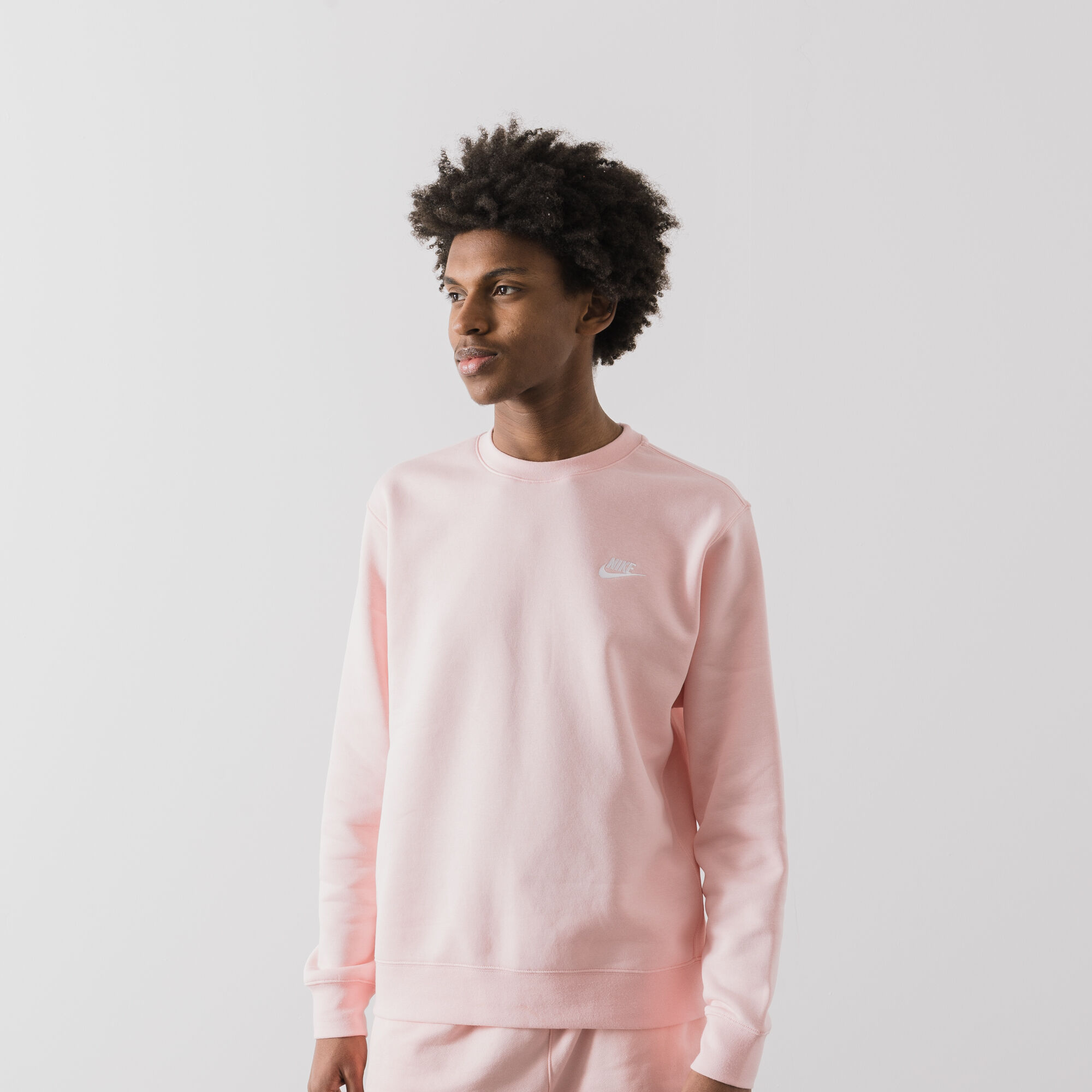 NIKE CLUB CREW SWEATSHIRT PINK SWEATSHIRTS MEN Courir