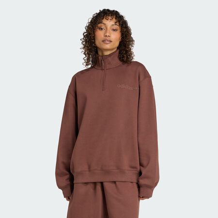 Veste oversize quart de zip linéaire Essentials : Auburn