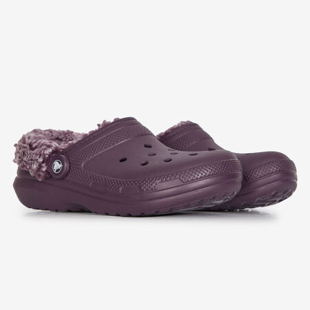 CROCS FLEECE LINED CLOG BURGUNDY WOMEN