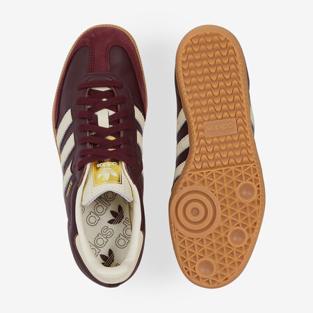 ADIDAS ORIGINALS SAMBA OG SNEAKERS FEMME BORDEAUX/BEIGE LACETS