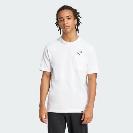 ADIDAS SPORTSWEAR T-shirt poche graphique Lounge Slides White HOMME