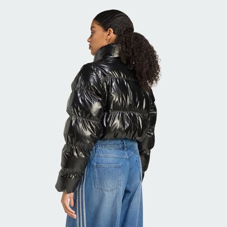 ADIDAS ORIGINALS Essentials Glossy 2-In-1 Cropped Puffer Black WOMEN