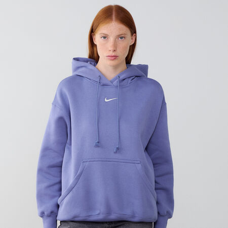 NIKE HOODIE PHOENIX LONG OVERSIZED BLUE/BEIGE WOMEN
