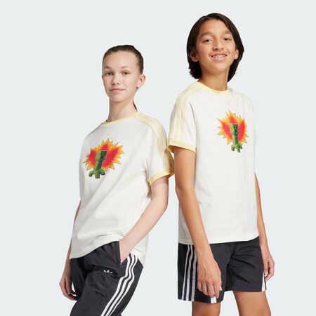 ADIDAS ORIGINALS adidas Originals x Minecraft Graphic Tee Off White / Almost Yellow JUNIOR