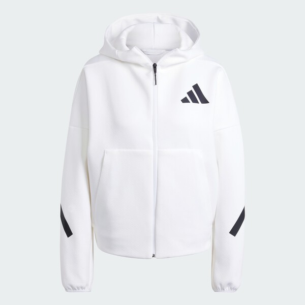 ADIDAS ORIGINALS adidas Full-Zip Hoodie White SWEATSHIRTS