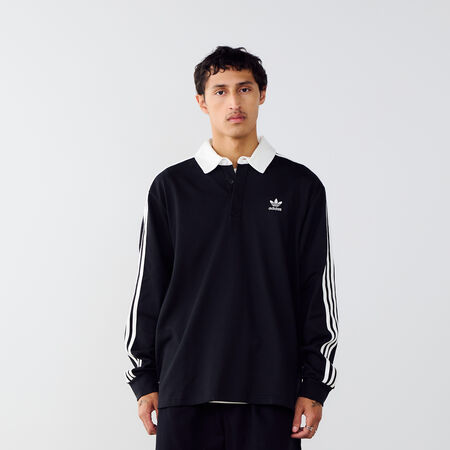 ADIDAS ORIGINALS SWEAT POLO RUGBY BLACK/WHITE MEN