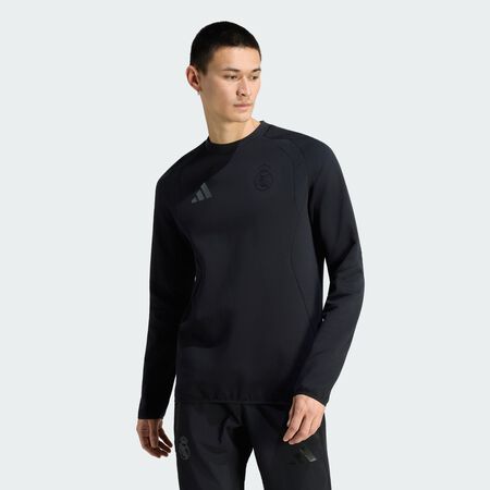 ADIDAS PERFORMANCE Real Madrid Tiro Travel Crew Sweatshirt Black MEN