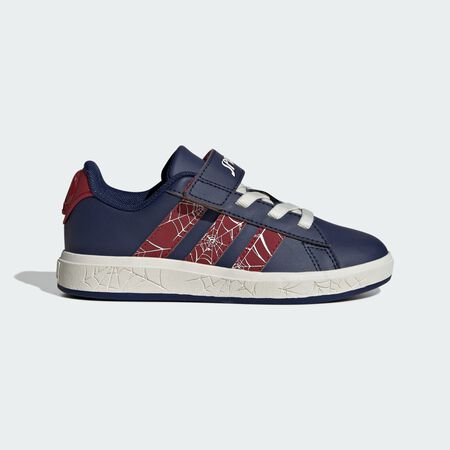 ADIDAS SPORTSWEAR adidas Marvel Spider-Man Grand Court Shoes Dark Blue / Active Maroon / Off White BABIES