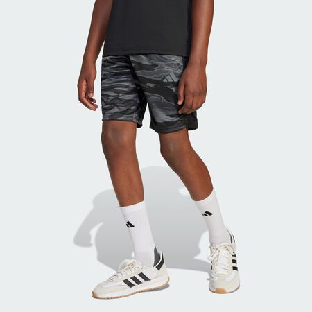 ADIDAS SPORTSWEAR Train Essentials Camo Print Shorts Kids Black / Grey Five / Grey Six / Carbon JUNIOR