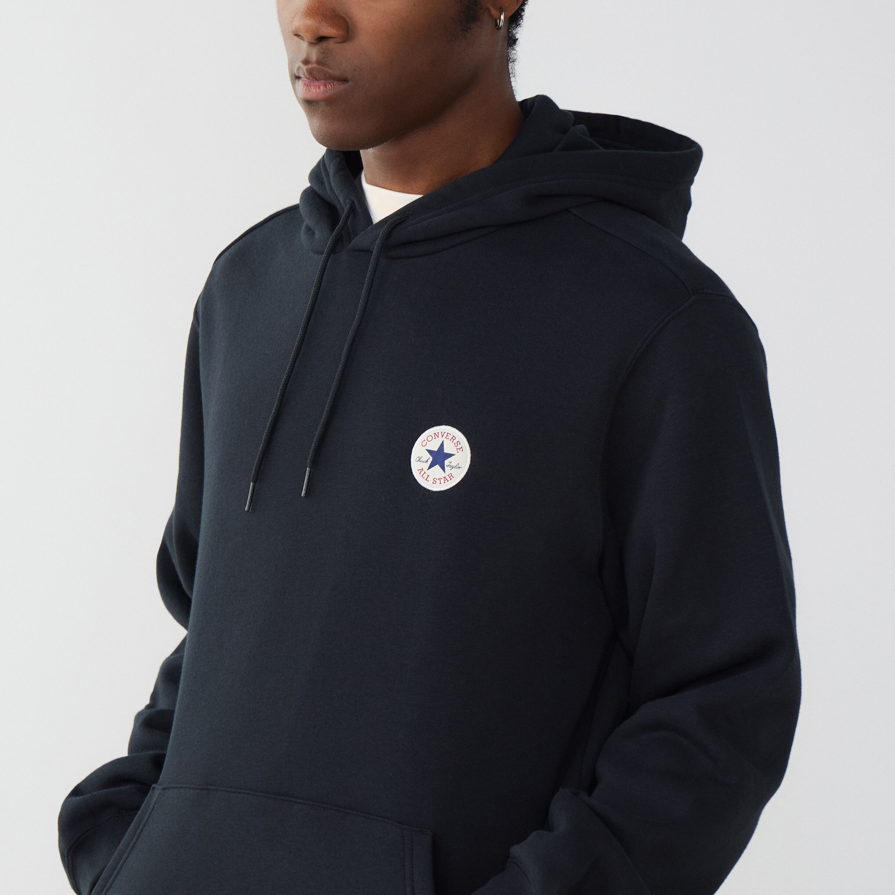 CONVERSE HOODIE CHUCK TAYLOR PATCH BLACK SWEATSHIRTS MEN Courir