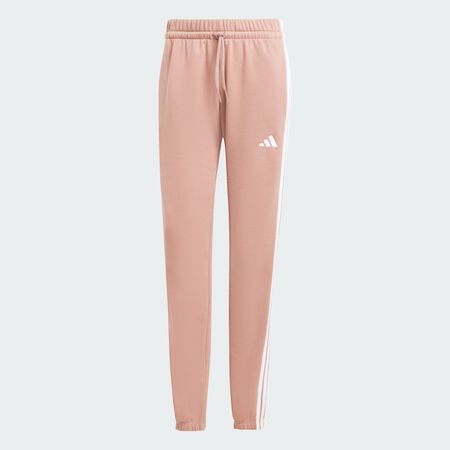 Essentials 3-Stripes French Terry Cuffed Pants : Warm Clay / White