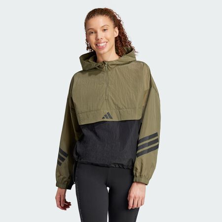 ADIDAS SPORTSWEAR Future Icons 3-Stripes Windbreaker Olive Strata WOMEN