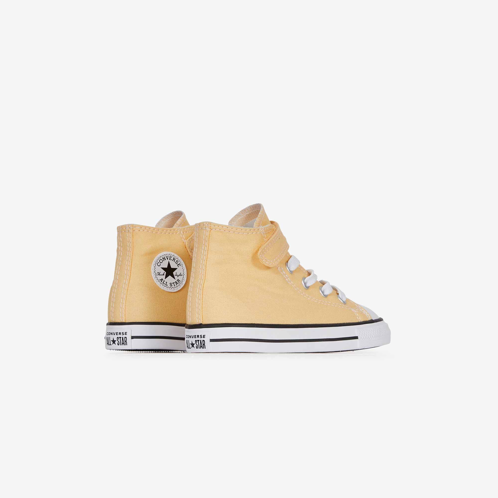 Yellow high top converse toddler best sale
