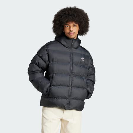 ADIDAS ORIGINALS Doudoune à capuche ton sur ton Black HOMME