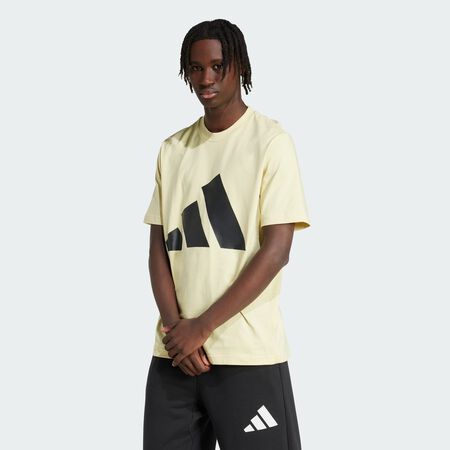 ADIDAS SPORTSWEAR T-shirt grand logo Essentials Powder Yellow / Black HOMME