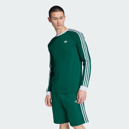 ADIDAS ORIGINALS 3-STRIPES LONGSLEEVE TEE Collegiate Green MEN