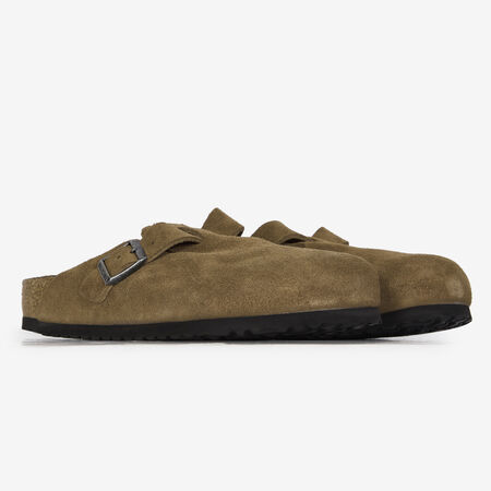 BIRKENSTOCK boston BOSTON SUEDE DARK TEA MARRON HOMME