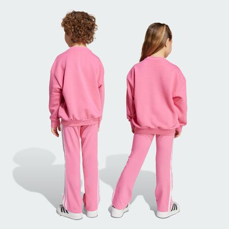 ADIDAS ORIGINALS Loose Crew Flared Legging Set Kids Pink Fusion TODDLERS