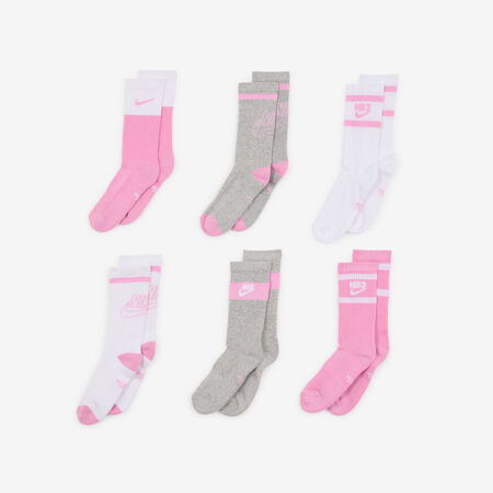 NIKE CHAUSSETTES X6 CREW 144 GFX2 BLANC/ROSE HOMME