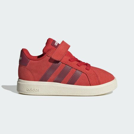 Chaussure Grand Court 2.0 Enfants : Collegiate Red / Collegiate Burgundy / Off White