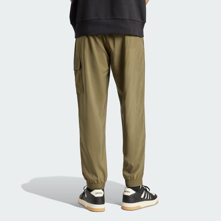 ADIDAS ORIGINALS Essentials Small Logo Cargo Pants Olive Strata / Black MEN