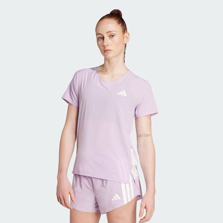 ADIDAS PERFORMANCE Adizero Running Tee Powder Plum WOMEN