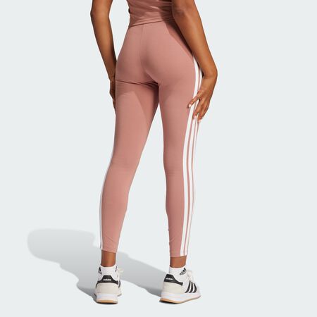 ADIDAS SPORTSWEAR Legging coton 3 bandes Essentials Warm Clay / White FEMME