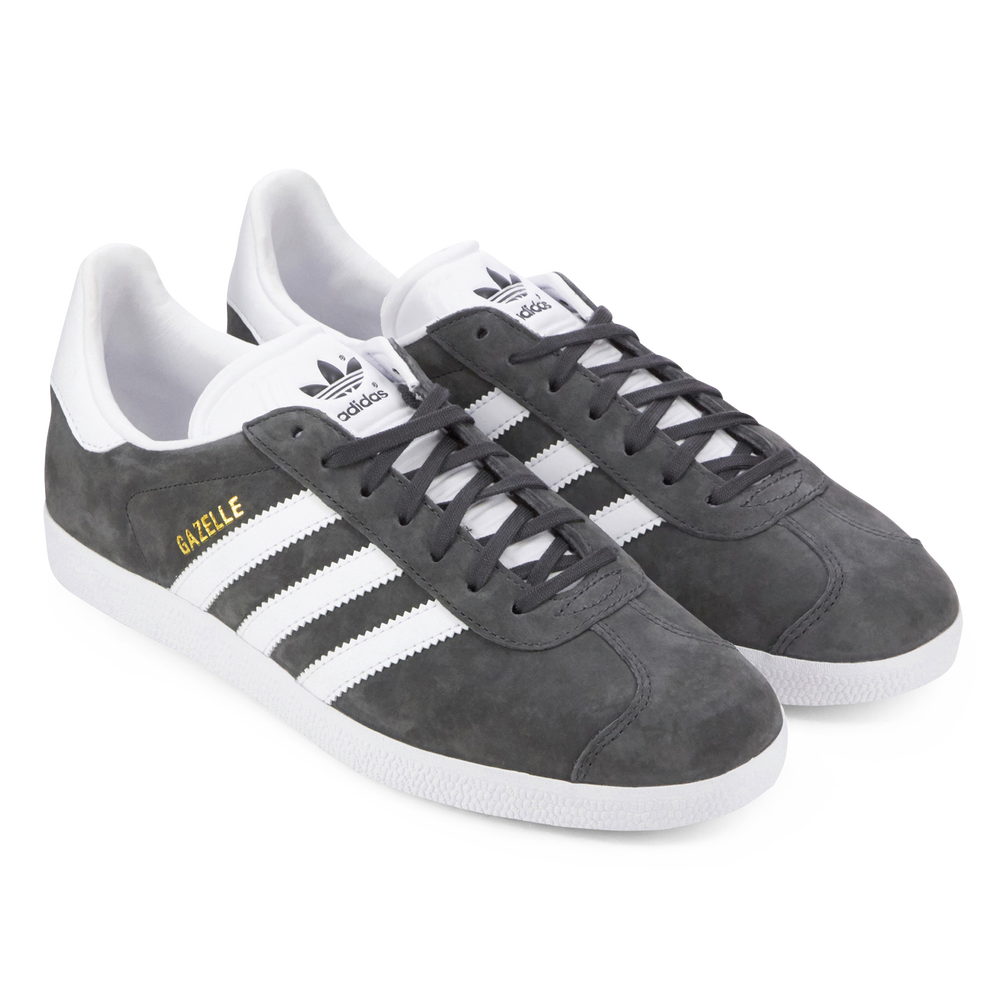 ADIDAS ORIGINALS GAZELLE SNEAKERS HOMME GRIS BLANC LACETS Courir