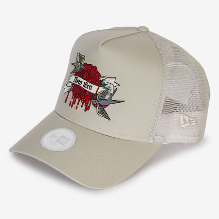 NEW ERA 9FORTY WOMEN LA DIAMANTE LOGO BEIGE/ROUGE HOMME