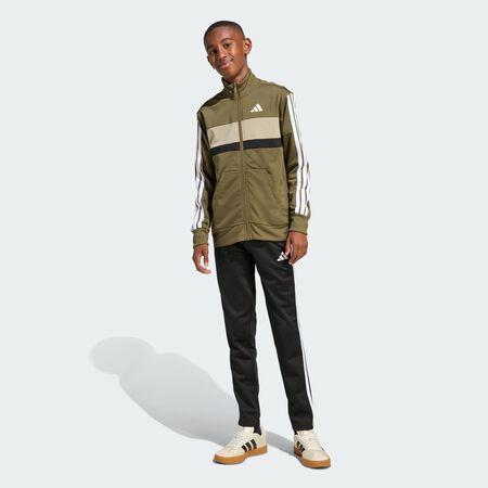 ADIDAS SPORTSWEAR Seasonal Essentials Tiberio 3-Stripes Tricot Track Suit Kids Olive Strata / White TODDLERS
