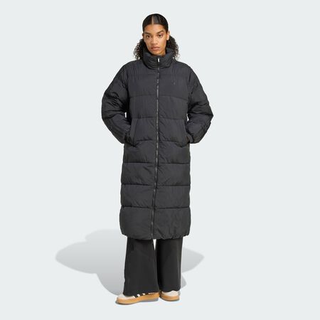 ADIDAS ORIGINALS Adicolor Long Synthetic Down Puffer Coat Black WOMEN