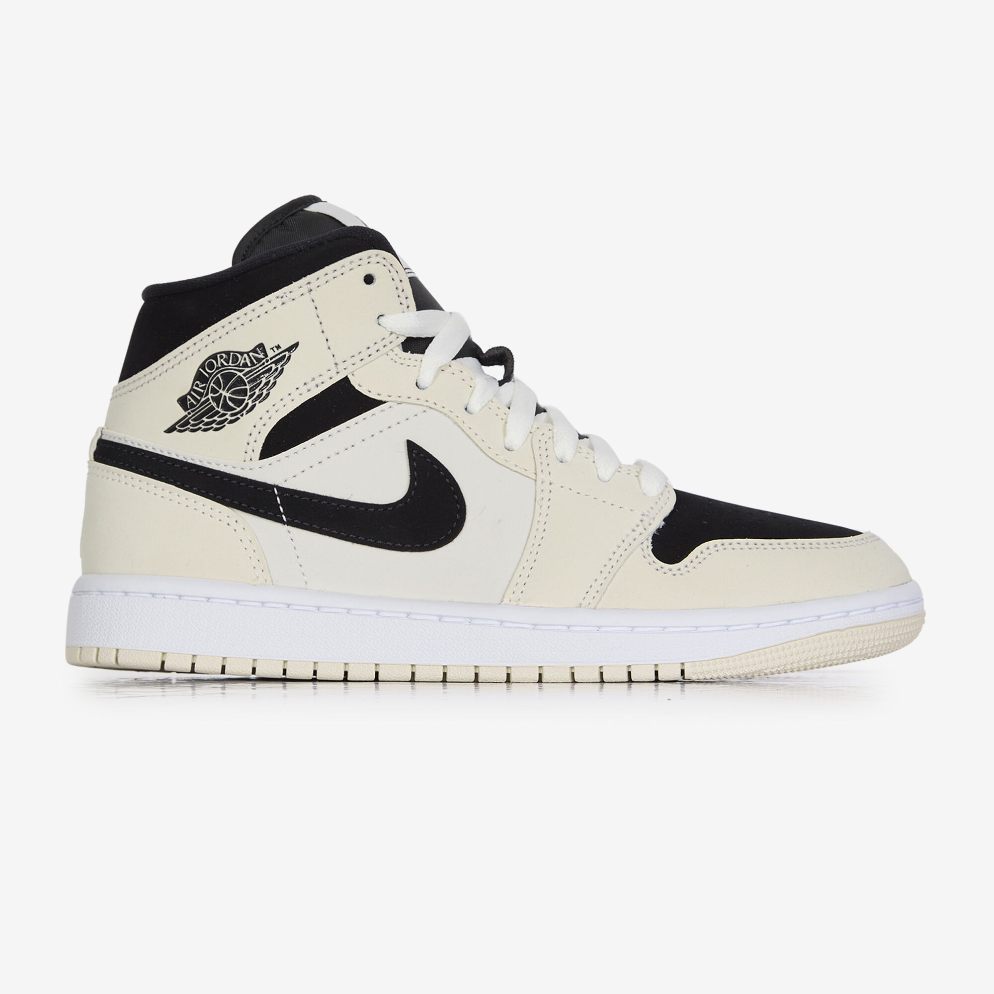 cream and black nike jordans