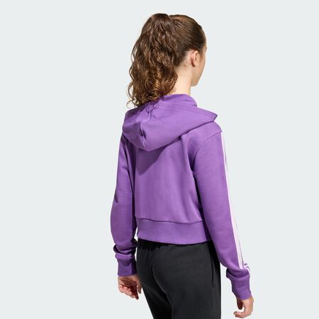 ADIDAS SPORTSWEAR Veste &agrave; capuche enti&egrave;rement zipp&eacute;e Essentials Enfants Black / White JUNIOR