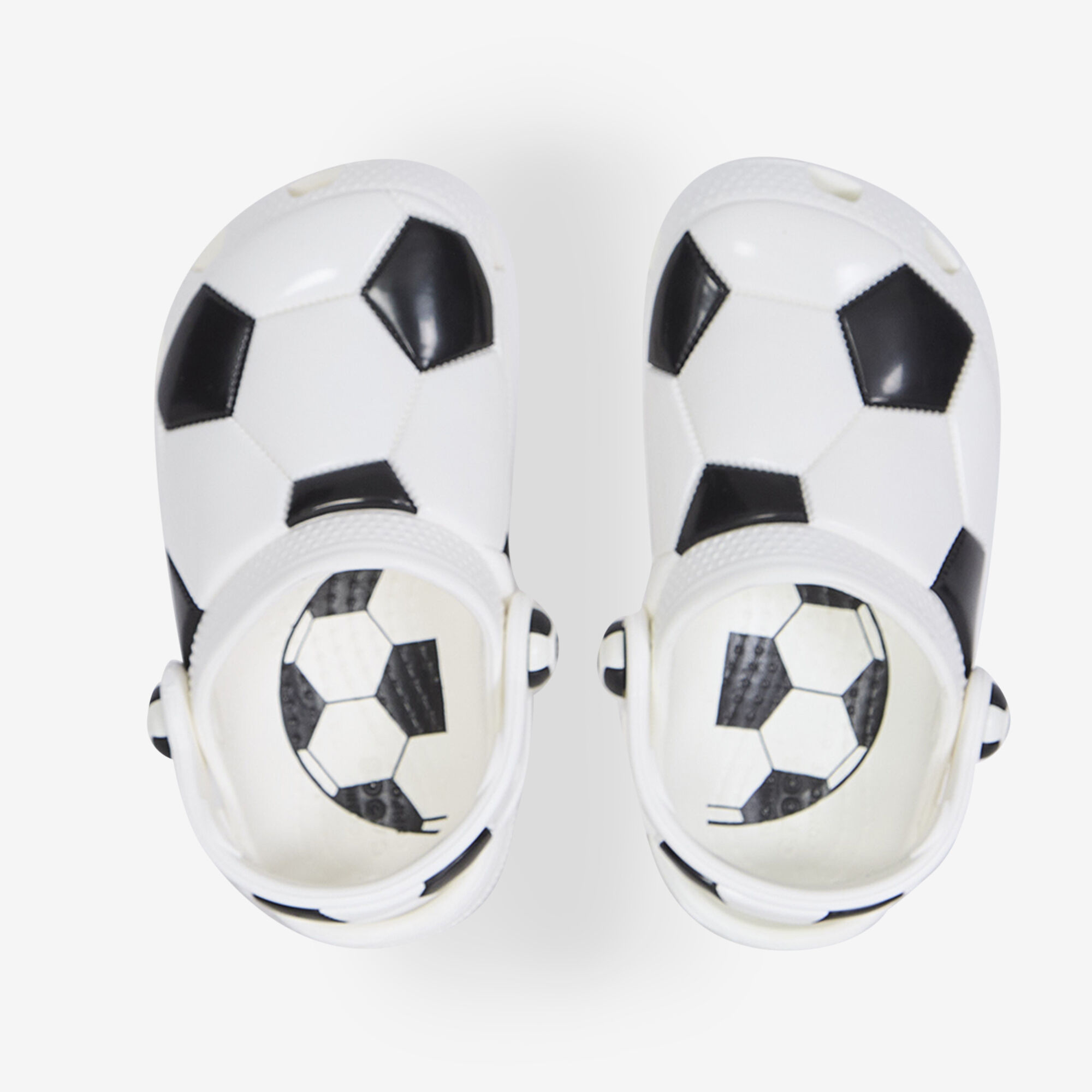Classic Clog Football  Blanc/noir   - Bébé -
