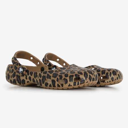 CROCS CLASSIC BALLET LEOPARD BROWN/BLACK WOMEN