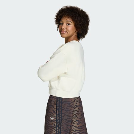 ADIDAS ORIGINALS LOOSE BOXY CREW Cream White JUNIOR