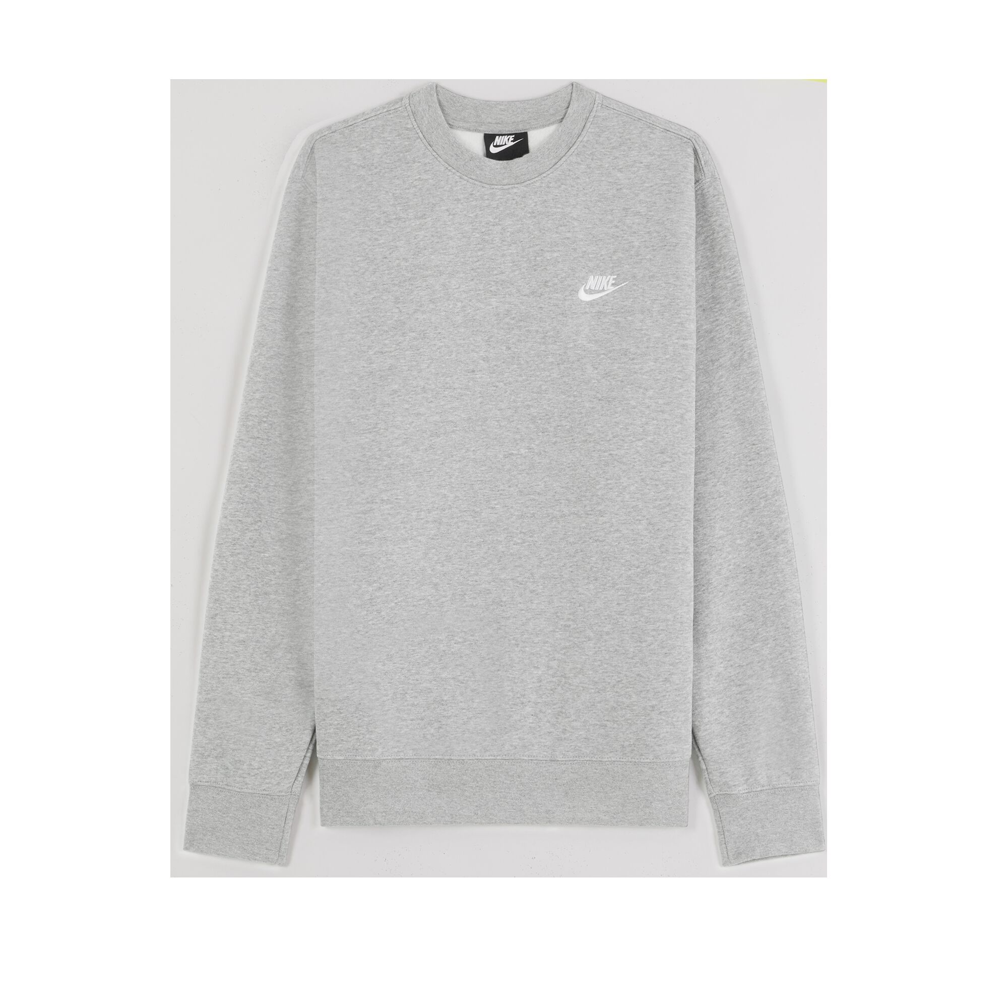Nike club crew neck sweat in grey 2025