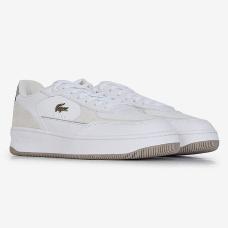LACOSTE l00 L001 ACE BLANC/BEIGE HOMME