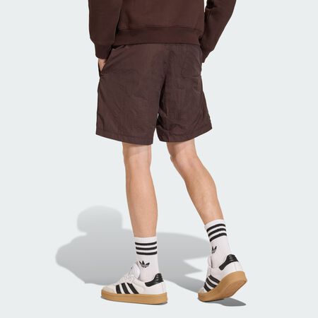 ADIDAS ORIGINALS Trefoil Essentials Woven Shorts Aurora Coffee MEN