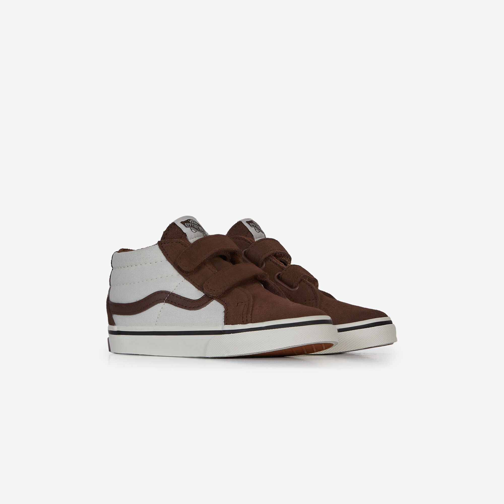 Sk8-mid V  Marron/blanc   - Bébé -