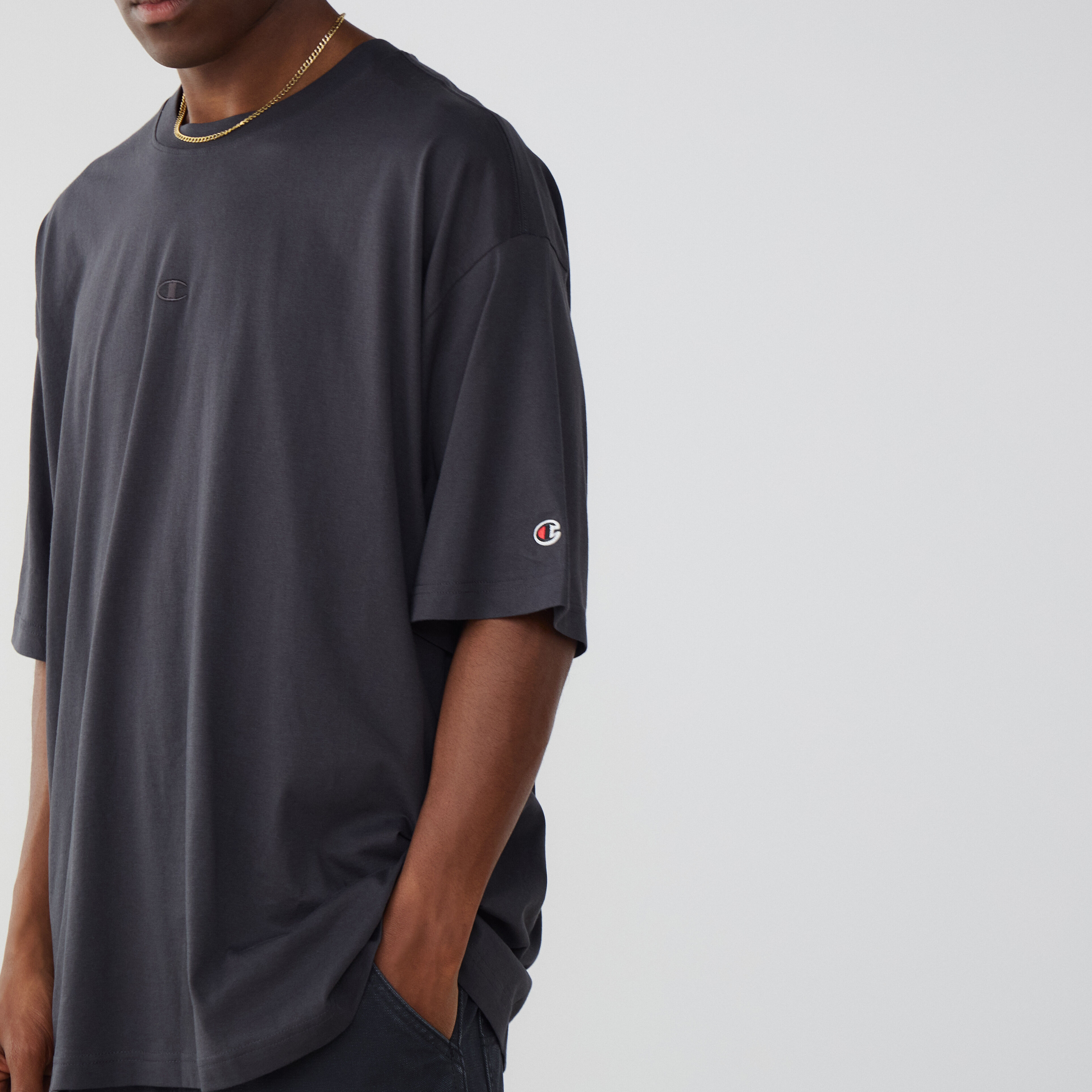 Tee Shirt Centered Small Logo  Noir