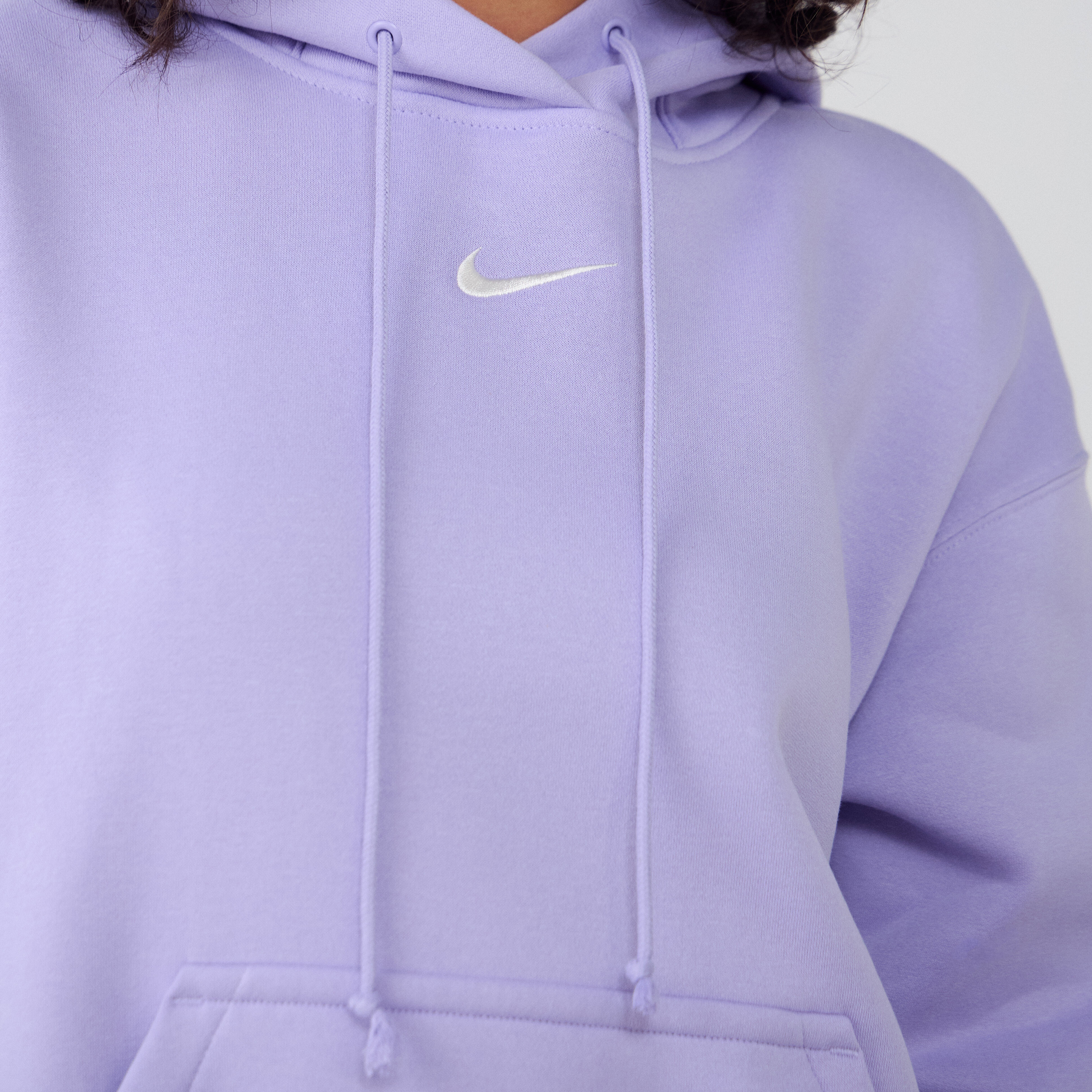 NIKE HOODIE PHOENIX LONG OVERSIZED PURPLE/WHITE SWEATSHIRTS